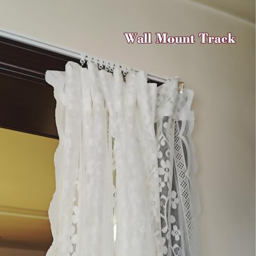 Tringle à rideaux adhésive sans perçage flexible blanche de 35 cm - 5