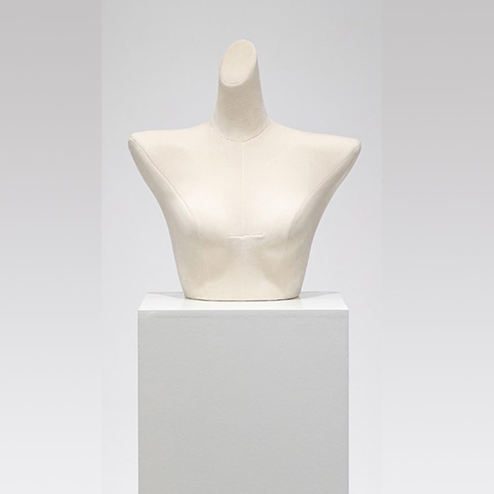 Female Torso Mannequin, Half Body Dress Form Mannequin Torso for Lingerie Display, Clothing Manikin, Dress Forms for Sewing, Manequins Body for Store Display(White)