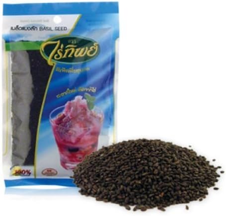 Organic Dried Basil Seeds 100 g 1 pack Thailand