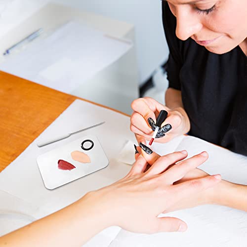 Makeup Spatula,Korean Spatula Makeup Stainless Steel Makeup Spatula And Palette Set,Professional Foundation Spatula Facial Cosmetic Makeup Tool (6 Powder Puff +1Spatula+1 Rectangle Palette). #TOP5