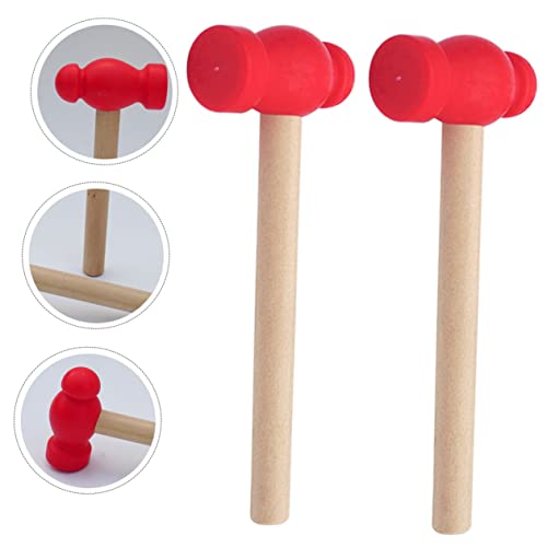 Generic 2 Peças Martelos De Madeira Para Crianças Martelo De Brinquedo Interessante Martelo De Simul