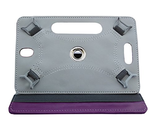 Image of Fastway Rotating Leather Flip Case Cover for Amazon Fire HD 8 Tablet (Purple)