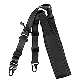 Two Points Tactical Gun Slings Quick Release Slings with Metal Hook Adjustable Rifle Sling with Shou