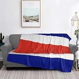 Costa Rica Flag Throw Blanket for Boys, Flannel Blankets Decor for Couch Bed Sofa Travelling Camping Car, for Birthday Christmas, Soft Cozy Lightweight Blanket 60x80 Inch