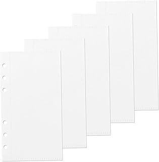 Ciieeo 5 Peças A6 Divisor De Saco Pp De Folhas Soltas Transparente Fichário A6 Envelopes Transparentes Envelopes Transparentes Bolso De Folhas Soltas Inserções De Fichário A6 Bolsos De