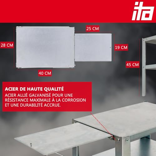 Table de fumoir fabriquée dans l'UE en acier robuste - 6