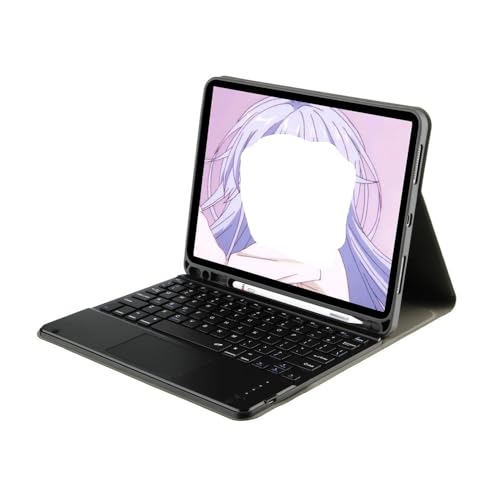 Funda de cuero con teclado para iPad Air 11 2025 y teclado tactil de 10.9 pulgadas