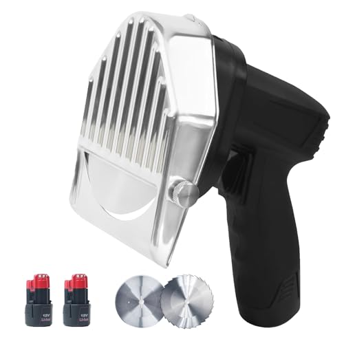 DNEPEI Coltello Elettrico per Kebab Shawarma Doner, taglierina Gyro Commerciale da 80 W, 2800 Giri/min, con 2 Lame, Spessore Regolabile da 0 a 8 mm, per ristoranti, casa, Esterni Batterytype