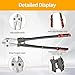 14 Inch Bolt Cutter, Heavy Duty Forged T8 Steel Blade Wire Cutters for Chains, Metal, Screws, Rivets & Fences, Ergonomic Rubber Grip Handle for Industrial Use & DIY Projects
