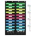 ZKOO Wall storage pocket charts, Hanging Wall File Organizer with 20 pocket +6 small pocket for office,school ,home, Studio ,etc.47X28 inch (4 over door hooks)