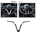 Carbon Fiber Style ABS for Alfa Romeo Giulia Stelvio 2017-2019 Steering Wheel V-shaped Frame Trim 1pc Accessories