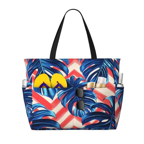 Beach Bags For Women, Waterproof Beach Tote Bags With Zipper, Swim Pool Bag For Travel Vacation