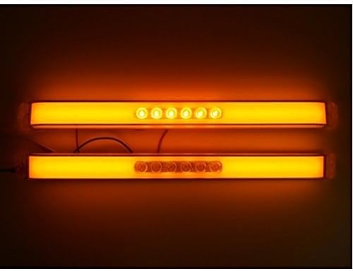 United Pacific " GLO BAR Clear Amber 28 LED 17" Trailer Truck Marker Turn Signal Lights, 2 Pack