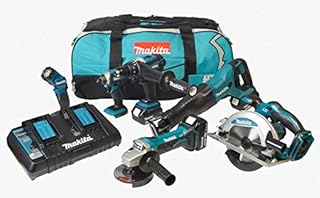 Amazon Exclusive: Makita DLX6104TX2 18V Li-ion LXT 6 Piece Combo Kit Complete with 3 x 5.0 Ah Batteries and Twin Port Charger Supplied in a LXT Tool Bag.