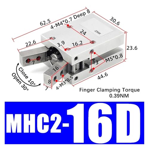 Vérin MHC2-16D double effet pour optimiser la préhension robotique robot - 3