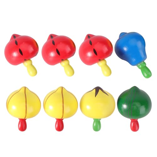 Toddmomy Juguete Giroscópico de Madera 8 Piezas, Colores Aleatorios, Juguete Creativo para Coordinación Mano-Ojo, Adecuado para Juego Interactivo y Desarrollo Estilo Estilo Aleatorio
