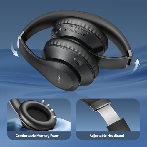 Uliptz Wi-fi Bluetooth Headphones, 65H Playtime, 6 EQ Sound Modes, HiFi Stereo Over Ear Headphones with Microphone, Foldable Light-weight Bluetooth 5.3 Headphone for Journey/Workplace/Cellphone/PC - Image 5