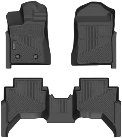 ANBINGO All-Weather Floor Mats for Ford Ranger SuperCrew Cab (2024–2026)