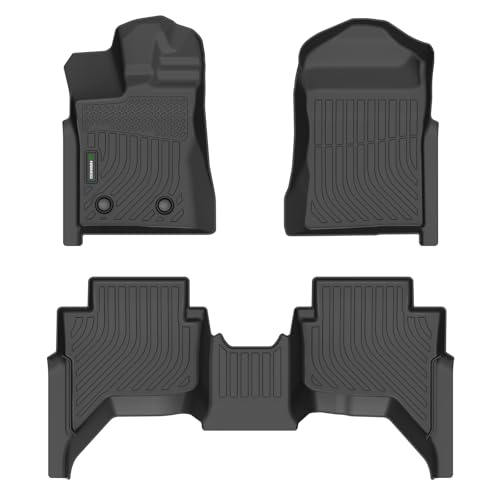 ANBINGO®-Floor Mats for Ford Ranger 2025 2024 (SuperCrew Cab), Car Mats for Ford Ranger All Weather Floor Mats Protection TPE Waterproof Ranger Car Floor Liners, for 2025 Ranger Accessories