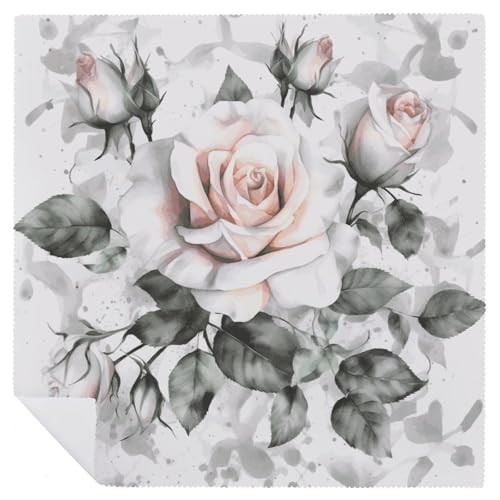 Servilletas de Tela con Estampado Floral Blanco 6 unidades miniatura 6