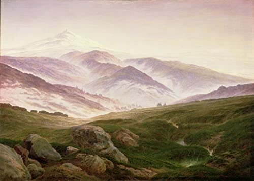 Impression sur toile Caspar David Friedrich Reisenberg poster géant 60x90cm