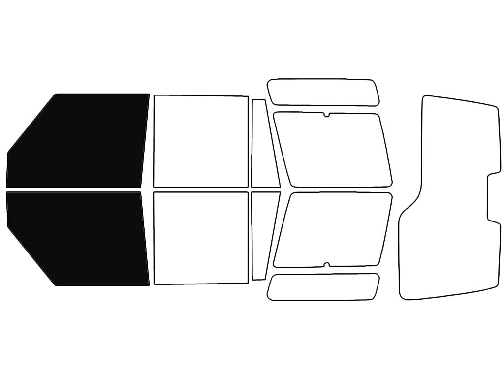 Rvinyl Window Tint Kit Compatible with Land Rover Discovery Ii 2000-2002 - Front Precut Kit - 5%