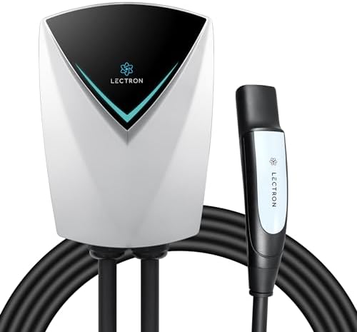 Lectron Tesla (NACS) V-Box Pro Electric Vehicle Charging Station 48 Amp - Level 2 EV Charger (240V) with NEMA 14-50 Plug/Hardwired Compatible with All Tesla Models S/3/X/Y & Cybertruck