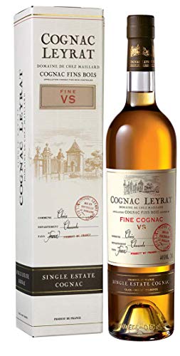 Leyrat, Cognac Fine VS 70cl, 40% alc, Single Estate Cognac Cru Fins Bois, en étui