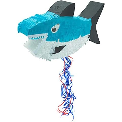 Trendario Pinata Hai, Ideal zum Befüllen mit Süßigkeiten und Geschenken - Piñata für Kindergeburtstag Spiel, Geschenkidee, Party Cover