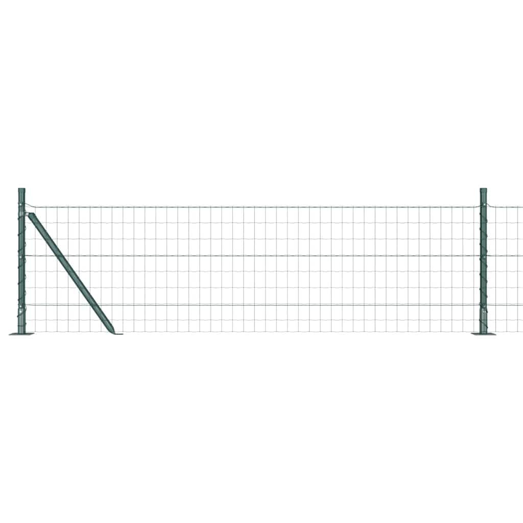 Outdoor Garden Fence Panel Set Green 0.4m x 25m Steel PVC with Posts Weather Resistant Customizable Setup for Terrace Pet Enclosure Boundary