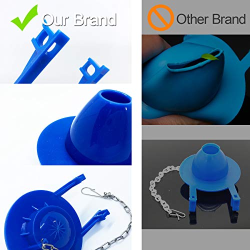 Toilet Flapper Replacement 2 inch (2 Pack) Universal for American Standard Toilet Easy to Install with Stainless Chain & Long Lasting Rubber Water Saving fit 2\'\' Flush Valve Toilet Leaking Flapper - Thumbnail 3