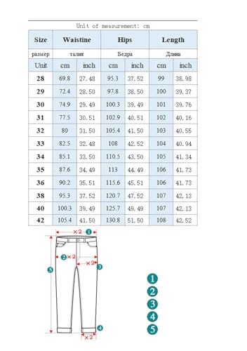 Men's Straight Jeans Korean Style Loose Retro Stretch Denim Trousers Blue Gray Pants4