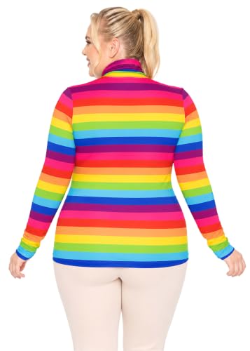 Image of Womens Turtle Neck | Long Sleeve and Sleeveless Top | Plus Size XL-7X | Tops Women White Turtleneck Women