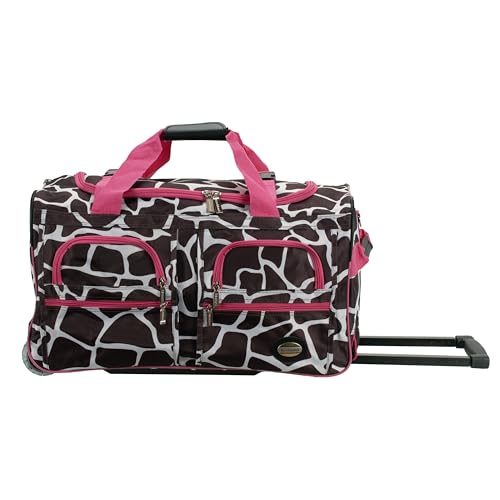 Image of Rockland Rolling Duffel Bag, Black, 22 inch