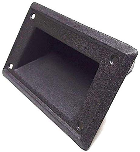 Miyako Recessed Speaker Handle Pocket Style 4" X 3.5" For Speaker Box Cabinet - Long Lasting Heavy Duty Black Abs Plastic Construction Lift Heavy Items Without The Worry Of Braking Them 1 Pair (2 Pcs) #TOP3