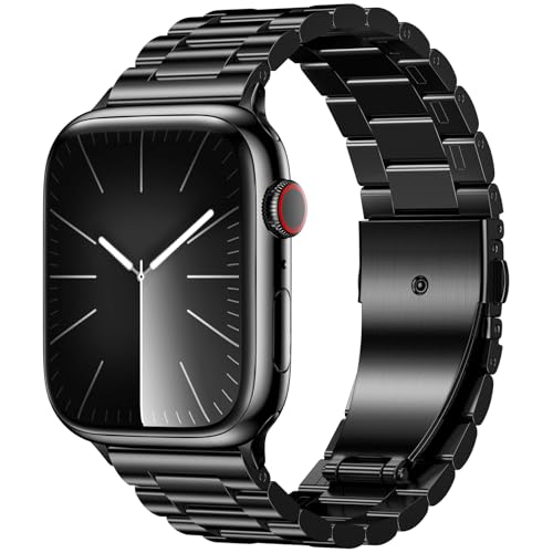 Image of EPULY Metal Band Compatible with Apple Watch Bands for Men 49mm 46mm 45mm 44mm 42mm, Business Stainless Steel Strap for iWatch Series 11 10 9 8 7 6 5 4 3 2 1, SE3 2 1, Ultra3 2 1, No Tools Required