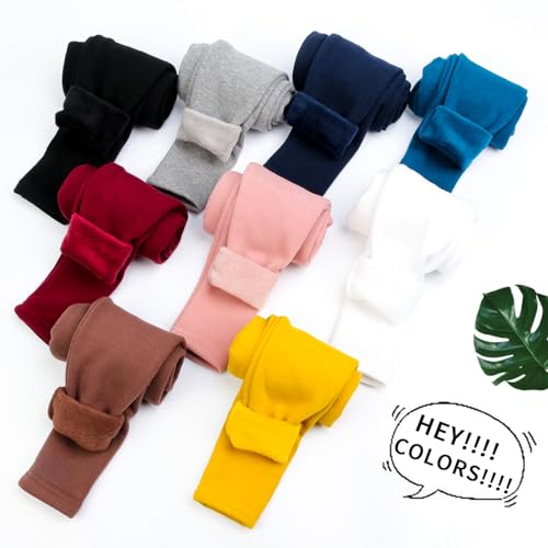 Girls' Fleece Lined Leggings Cotton Kids Thick Warm Pants 2-13 Years3