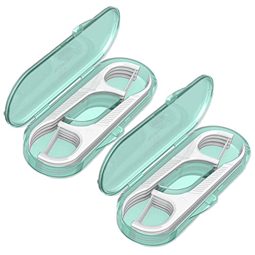 Hrippy Bâtons de Cure-Dents 2 boîtes étui de Fil Dentaire Portable sélectionne Les Outils de Nettoyage Oral des Dents avec Rangement pour Le Voyage
