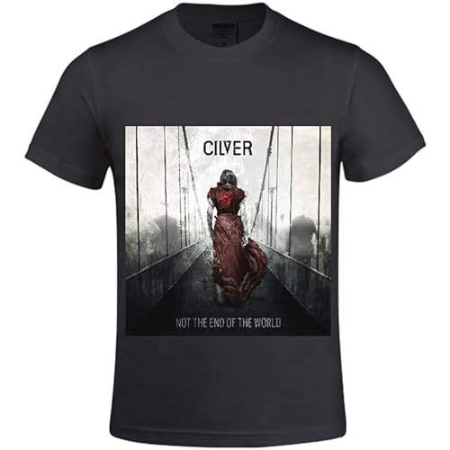 TAOKEBEAR Cilver Not The End of World Music Unisex 100% Cotton Short-Sleeve T-Shirts Black L