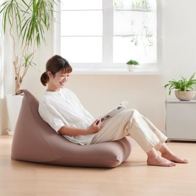 ハナロロのビーズクッション プレミアムポトラ100リットル ニットカバー付(モカ)