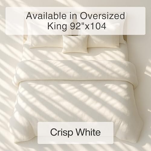 Image of HomeSmart King Size Weighted Blanket Cover - Ultra Soft White Minky, Fits 92x104 Weighted Blanket (Cover Only)