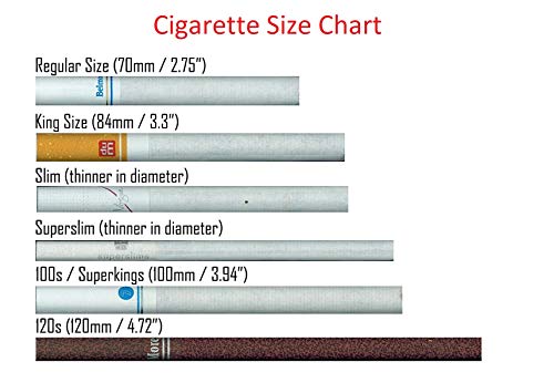 Cigarette Case Victorian Style Metal Holder for Regular, King and 100\'s Size RFID (Large, Antique Brass)