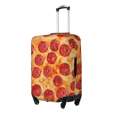 3d Pizza Pepperoni Print Suitcase Cover Luggage Protector Washable Elastic Fashionable Travel Gear Cover2