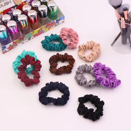 Image of GITGRNTH Soft Cotton Hair Ties for Women - No Damage Elastic Hair Bands - Durable Rubber Band for Women - Ideal Ponytail Holders - Comfortable Hair Accessories - Gentle on All Hair Types - Perfect for Thick and Thin Hair - Scrunches for Women - Kids Hair Rubber Band