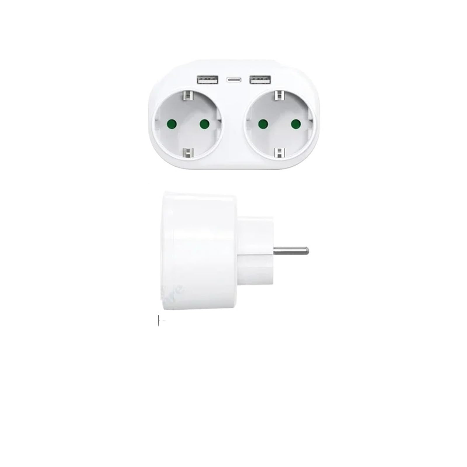Adaptadores de Enchufe Regleta de enchufes con Tomas de CA y CA, Puertos de Carga, Adaptador de Corriente de Pared, Toma de Corriente de extensión for el hogar y la Oficina(3pcs)