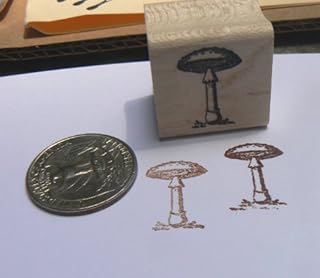 Miniature Mushroom Rubber Stamp P24