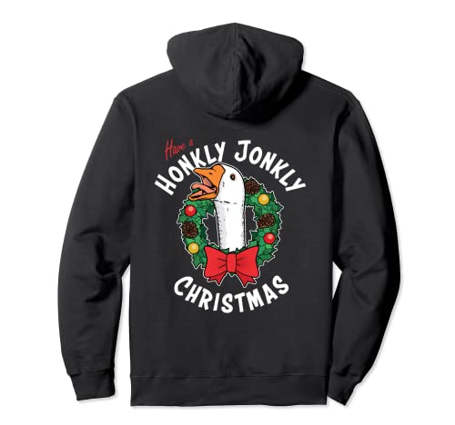 Honkly Jonkly Christmas Goose Funny Honk Pijama familiar feo Sudadera con Capucha
