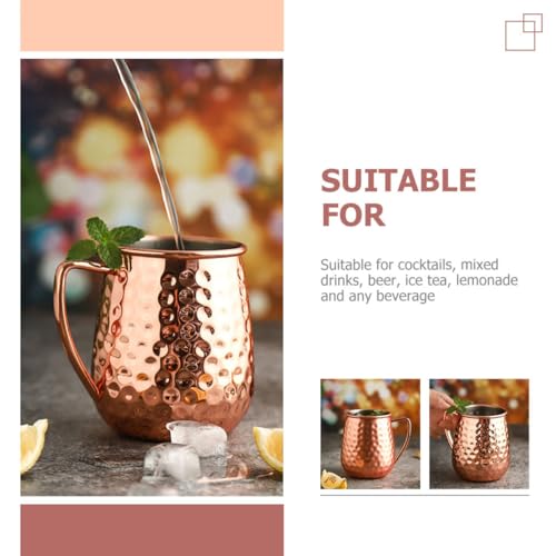 Taza para moscow mule de acero inoxidable antideslizante con base plana 6