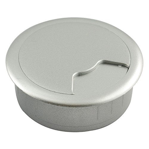 Preisvergleich Produktbild SECOTEC Kabeldurchgang 60 mm / silber / Kabeldurchlass für Schreibtisch / 1 Stück