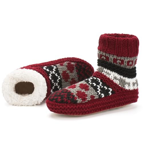 Image of cosyone1997 Slipper Socks for Women Warm Fuzzy Non Slip Soft Sole